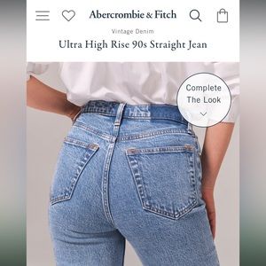 Abercrombie The 90’s Straight Ultra High Rise